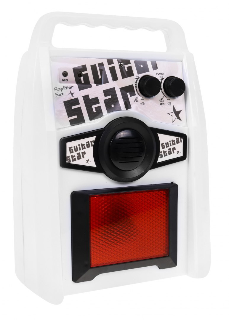 ND28_10927_ZMU_HK-9010D Gitara Elektryczna Wzmacniacz Biała