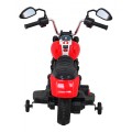 Motor Chopper V-Max na akumulator dla dzieci Czerwony + Melodie Klakson + Światło + Kółka pomocnicze