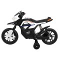 Motor Night Rider na akumulator dla dzieci Biały + Kółka pomocnicze + MP3 USB + Gaz w manetce