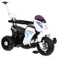 Pchaczyk Rowerek Motorek elektryczny 3w1 dla dzieci Biały + Piankowa poręcz + Audio LED