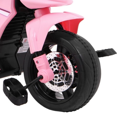 Pchaczyk Rowerek Motorek elektryczny 3w1 dla dzieci Różowy + Piankowa poręcz + Audio LED