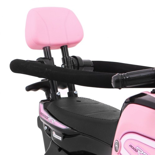 Pchaczyk Rowerek Motorek elektryczny 3w1 dla dzieci Różowy + Piankowa poręcz + Audio LED