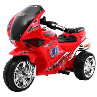 Motorek Trójkołowy RR1000 elektryczny dla dzieci Czerwony + Dźwięki + Światła + Schowek