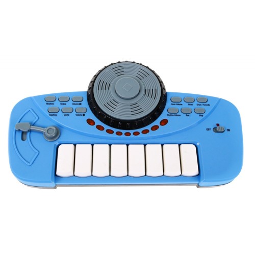 Zestaw Perkusja + mini Keyboard + Mikrofon dla dzieci 3+ Mixer dźwignia DJ-a + 5 Bębnów + Światła