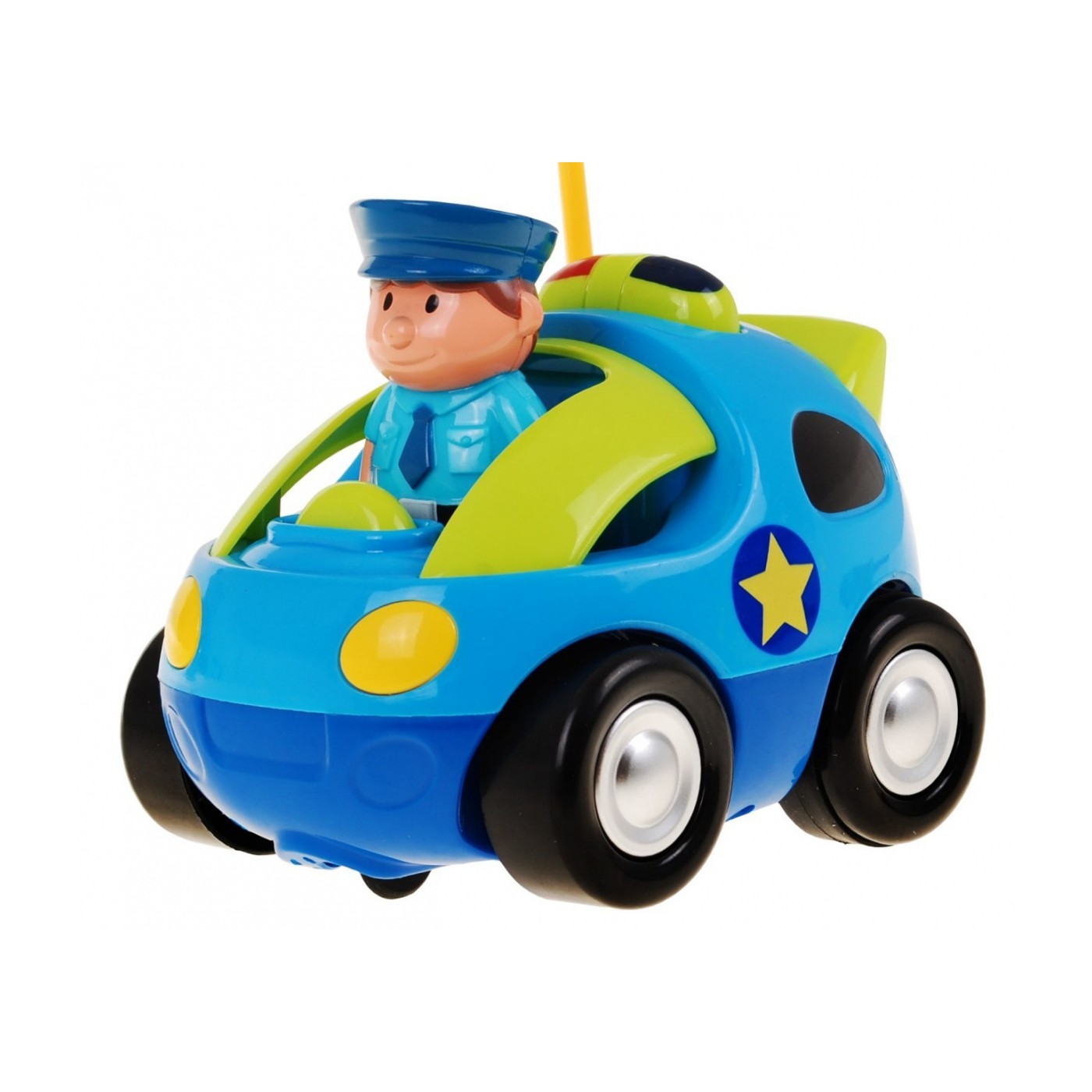 Zdalnie sterowane Autko policyjne dla dzieci 3+ Pilot Kierownica + Figurka policjanta + Dźwięki Światła
