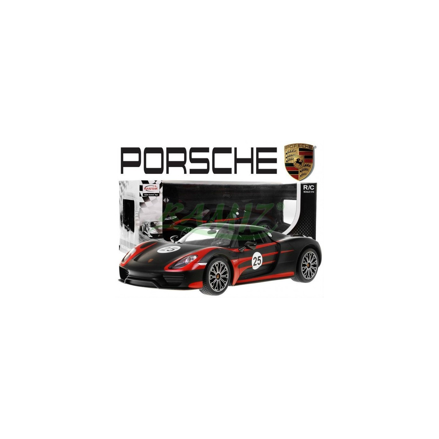 Autko R C Porsche 918 Performance Czarny 1 14 Rastar