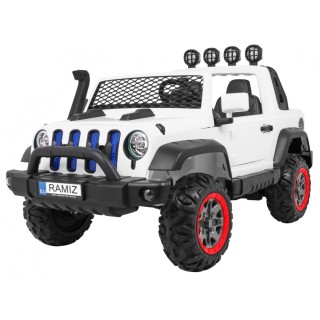 Auto terenowe AllRoad dla 2 dzieci Biały + Napęd 4x4 + Pilot
