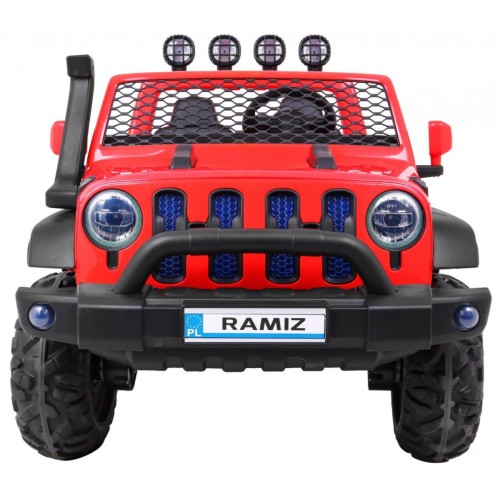 Auto terenowe AllRoad dla 2 dzieci Czerwony + Napęd 4x4 + Pilot + Wolny Start + MP3 LED