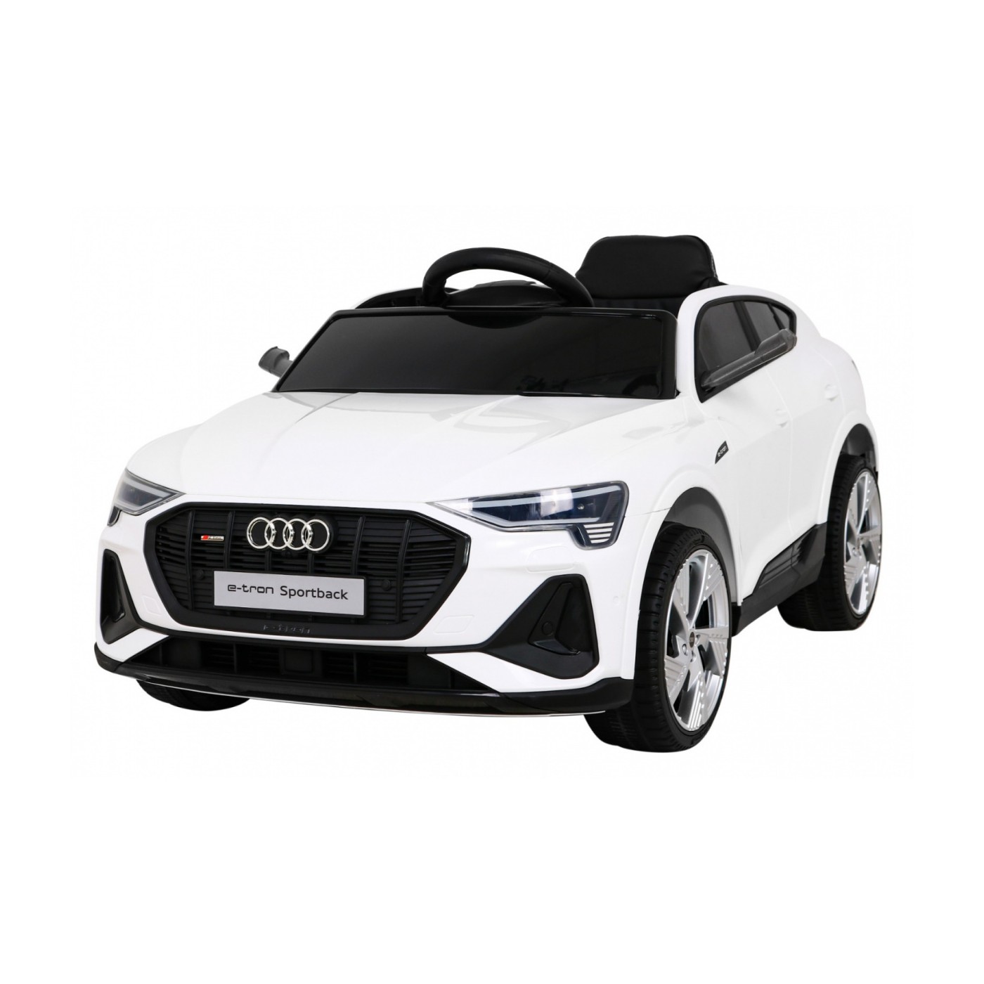 Audi E-Tron Sportback dla dzieci Biały + Pilot + Napęd 4x4 + Wolny Start + Radio MP3 + LED