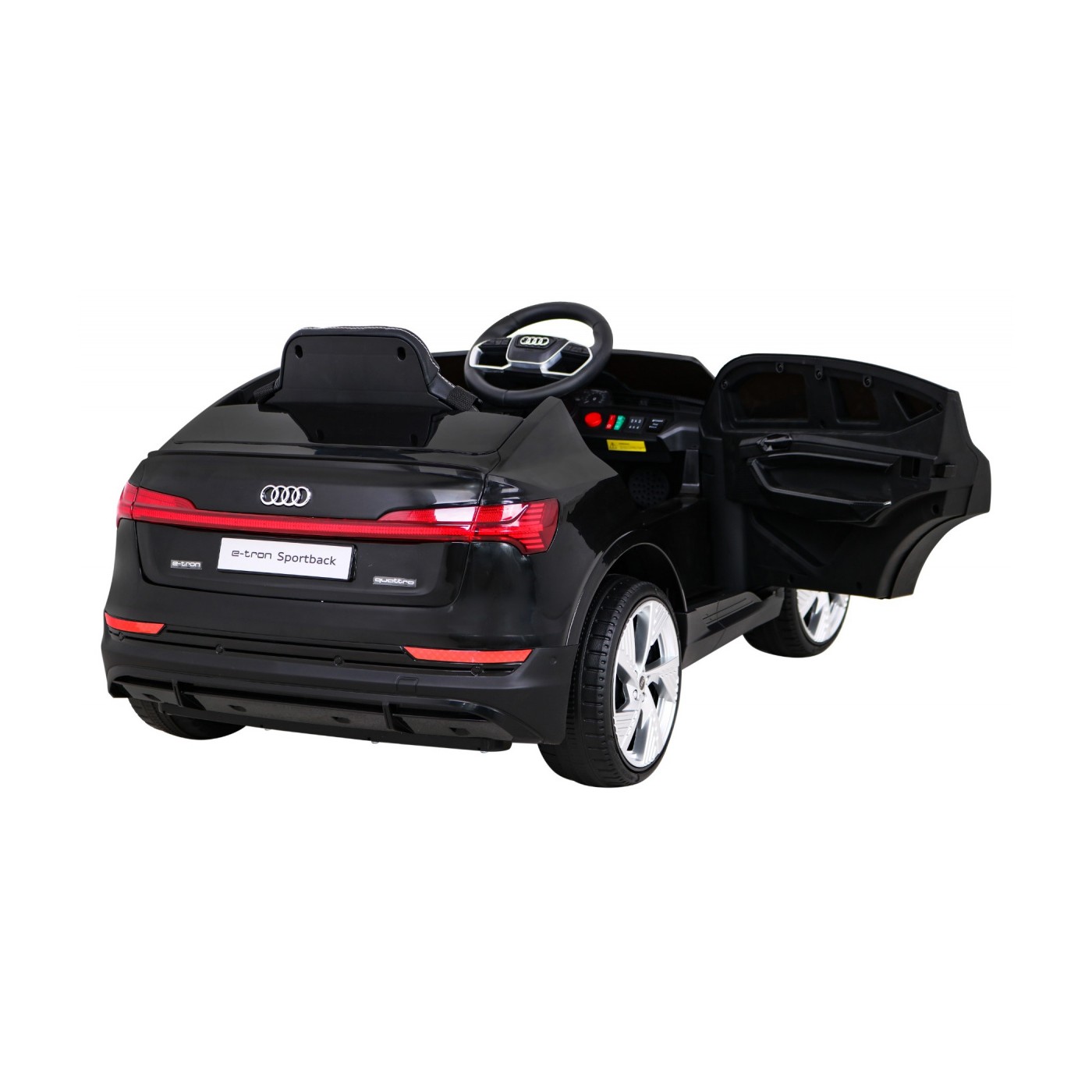 Audi E-Tron Sportback dla dzieci Czarny + Pilot + Napęd 4x4 + Wolny Start + Radio MP3 + LED