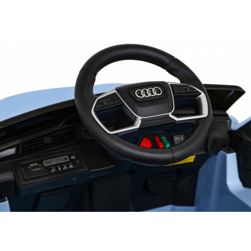 Audi E-Tron Sportback dla dzieci Niebieski + Pilot + Napęd 4x4 + Wolny Start + Radio MP3 + LED