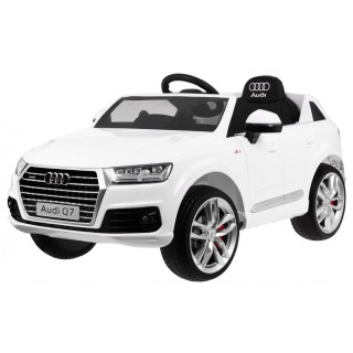 Audi Q7 Quattro S-Line SUV na akumulator Biały + Pilot + Radio MP3 LED