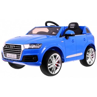 Audi Q7 Quattro S-Line na akumulator Niebieski + Pilot  + Radio MP3 LED