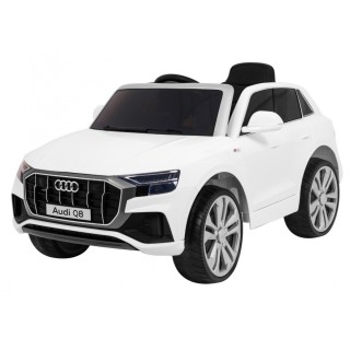 Audi Q8 Lift na akumulator dla dzieci Biały + Pilot + EVA + Wolny Start + MP3 USB + LED