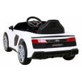 Audi R8 LIFT Samochodzik na akumulator Biały + Pilot + Koła EVA + MP3 + LED