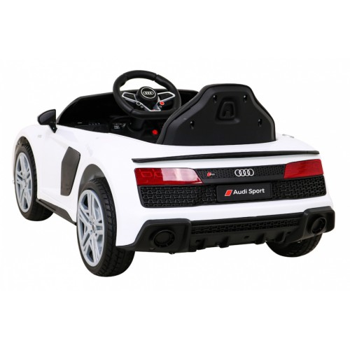 Audi R8 LIFT Samochodzik na akumulator Biały + Pilot + Koła EVA + MP3 + LED