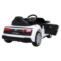 Audi R8 LIFT Samochodzik na akumulator Biały + Pilot + Koła EVA + MP3 + LED