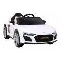 Audi R8 LIFT Samochodzik na akumulator Biały + Pilot + Koła EVA + MP3 + LED