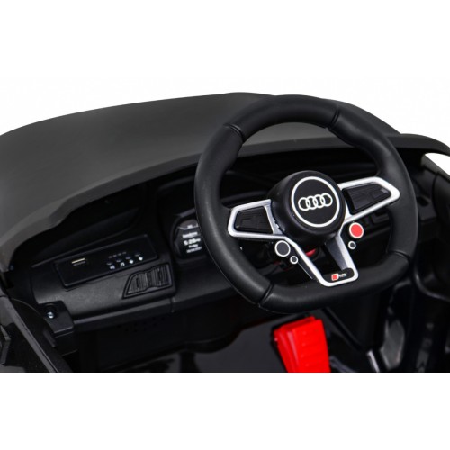 Audi R8 LIFT Samochodzik na akumulator Czarny + Pilot + Koła EVA + MP3 + LED