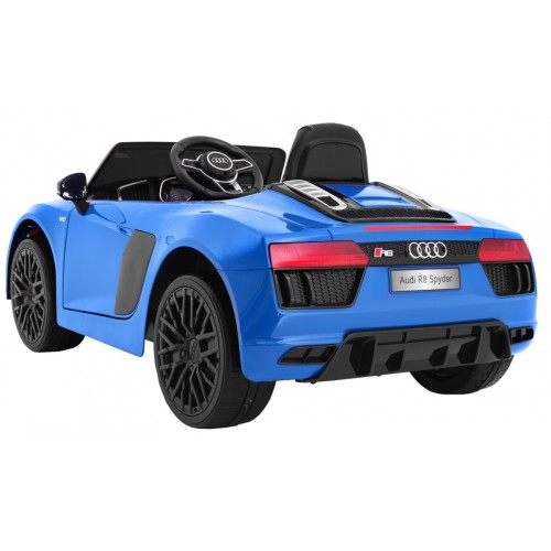 Audi R8 Spyder na akumulator Lakier Niebieski + Pilot