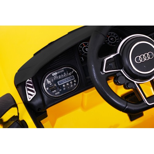 Audi R8 na akumulator dla dzieci Żółty + Pilot