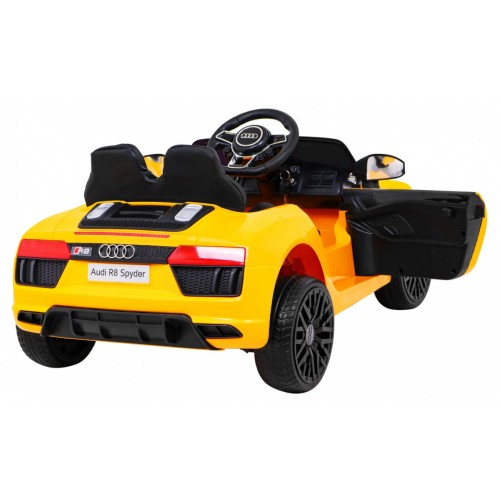 Audi R8 na akumulator dla dzieci Żółty + Pilot