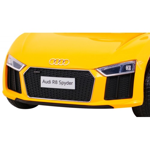 Audi R8 na akumulator dla dzieci Żółty + Pilot