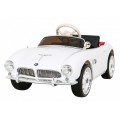 Autko BMW 507 Retro elektryczne dla dzieci Biały roadster
