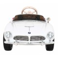 Autko BMW 507 Retro elektryczne dla dzieci Biały roadster