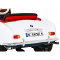 Autko BMW 507 Retro elektryczne dla dzieci Biały roadster