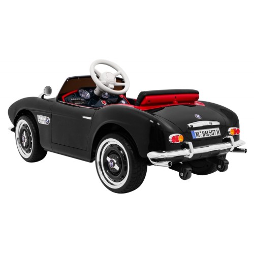 Autko BMW 507 Retro elektryczne dla dzieci Czarny Roadster