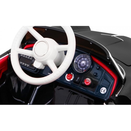 Autko BMW 507 Retro elektryczne dla dzieci Czarny Roadster