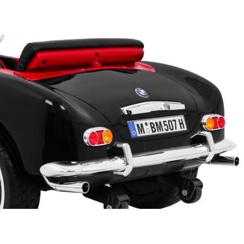 Autko BMW 507 Retro elektryczne dla dzieci Czarny Roadster