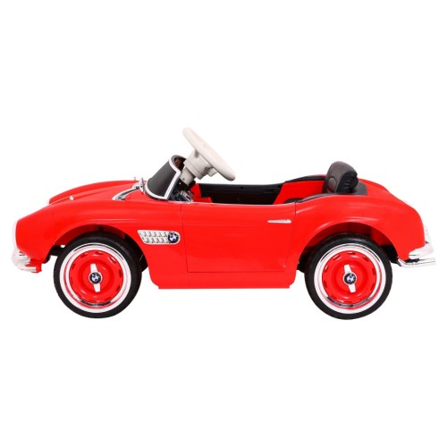 Autko BMW 507 Retro elektryczne dla dzieci Czerwony Roadster