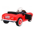 Autko BMW 507 Retro elektryczne dla dzieci Czerwony Roadster