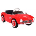 Autko BMW 507 Retro elektryczne dla dzieci Czerwony Roadster