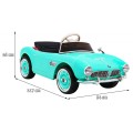 Autko BMW 507 Retro elektryczne dla dzieci Zielony