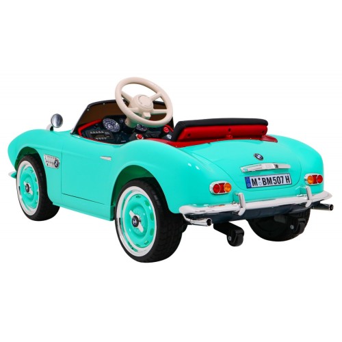 Autko BMW 507 Retro elektryczne dla dzieci Zielony