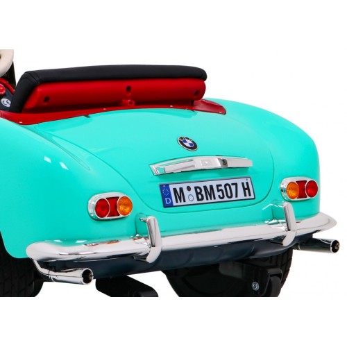 Autko BMW 507 Retro elektryczne dla dzieci Zielony