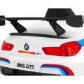 BMW M6 GT3 Auto na akumulator dla dzieci Biały + Nawiew powietrza + Dźwięki MP3 Światła + Pilot