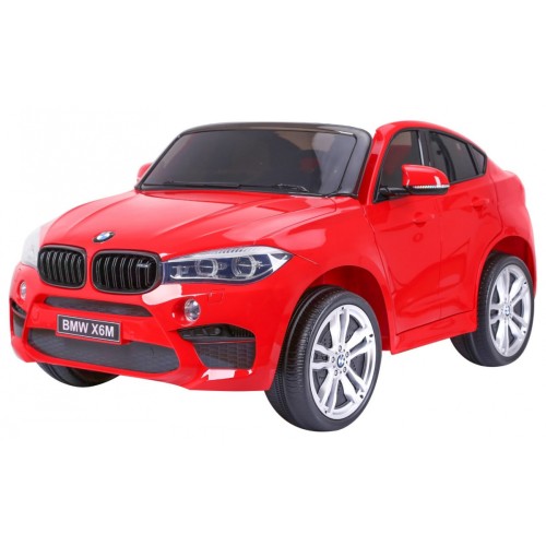 BMW X6M XXL dla 2 dzieci Czerwony SUV + Pilot + Ekoskóra