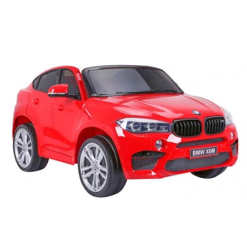 BMW X6M XXL dla 2 dzieci Czerwony SUV + Pilot + Ekoskóra