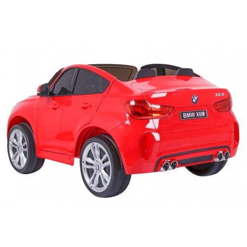 BMW X6M XXL dla 2 dzieci Czerwony SUV + Pilot + Ekoskóra