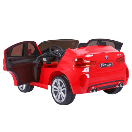 BMW X6M XXL dla 2 dzieci Czerwony SUV + Pilot + Ekoskóra