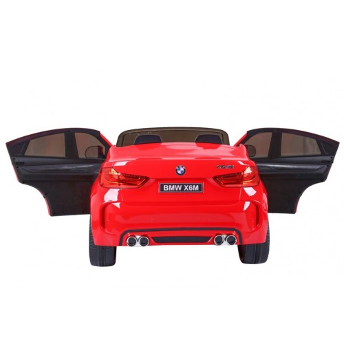 BMW X6M XXL dla 2 dzieci Czerwony SUV + Pilot + Ekoskóra
