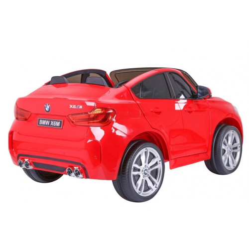 BMW X6M XXL dla 2 dzieci Czerwony SUV + Pilot + Ekoskóra