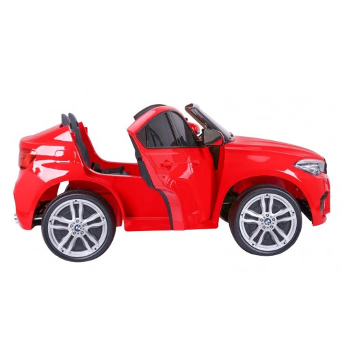 BMW X6M XXL dla 2 dzieci Czerwony SUV + Pilot + Ekoskóra