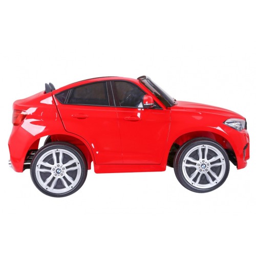 BMW X6M XXL dla 2 dzieci Czerwony SUV + Pilot + Ekoskóra