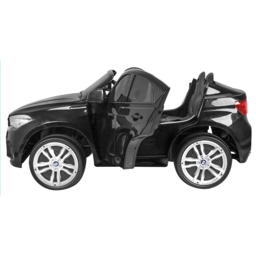 BMW X6M XXL dla 2 dzieci Lakier Czarny SUV + Pilot + Ekoskóra