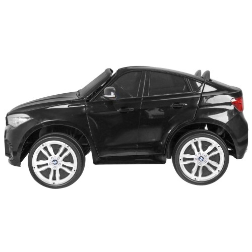 BMW X6M XXL dla 2 dzieci Lakier Czarny SUV + Pilot + Ekoskóra